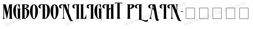 MgBodoniLight Plain字体转换